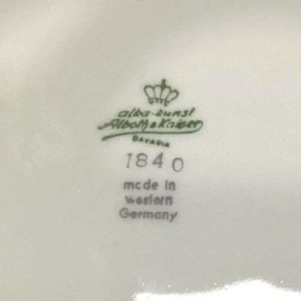 Alboth & Kaiser Bavaria Salad Plates,‎ Set of 2, Vintage Blue Floral Tableware